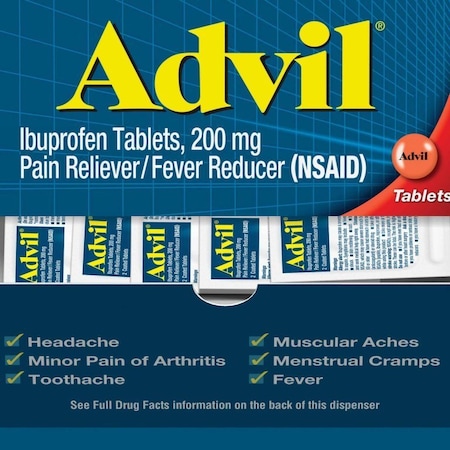 Advil Pain Relief 200 mg Strength Ibuprofen Tablet, 100PK 30573015489